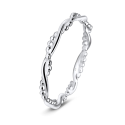 Unique Twirl Silver Ring NSR-3334